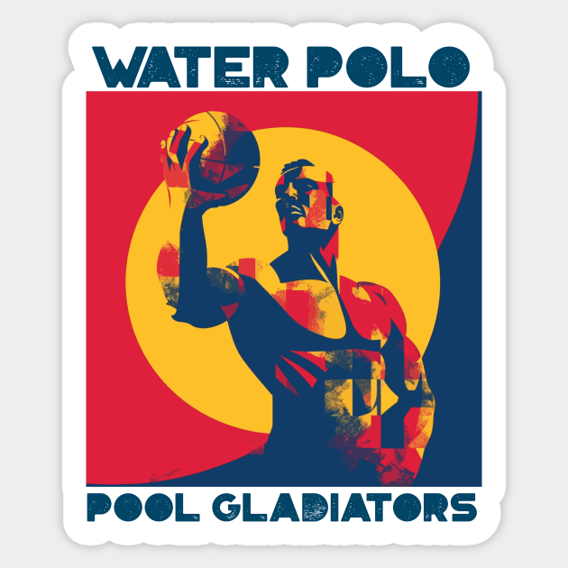 pool gladiators, waterpolo design v6 Sticker by H2Ovib3s